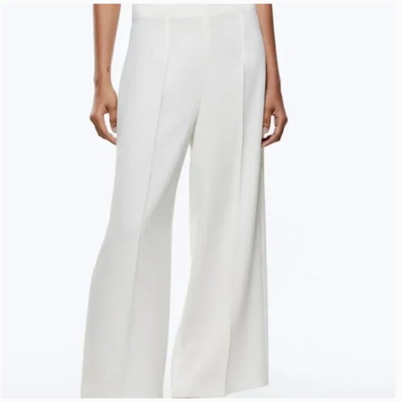 ZARA Culottes Wide Leg Trousers - White | 2242/878/712 - Size L - Picture 2 of 7